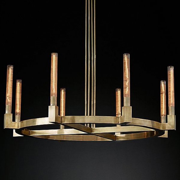 Люстра RH CANELLE Round Chandelier 8 Modern Brass Латунь в Уфе | Loft Concept 