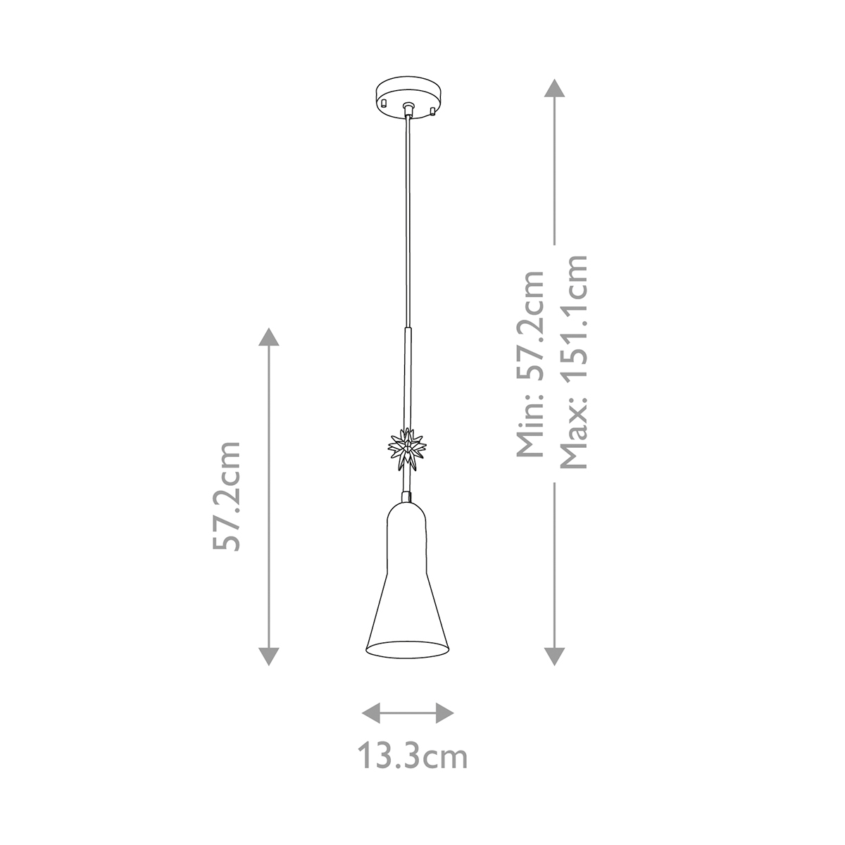 Подвесной светильник с конусным плафоном и декоративной звездой 57 см Elstead Lighting в Уфе