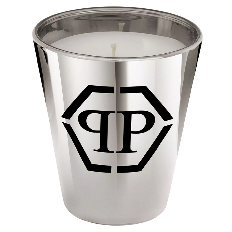 Свеча Philipp Plein Candle Empire Platinum M Серебряный Белый Черный в Уфе | Loft Concept 