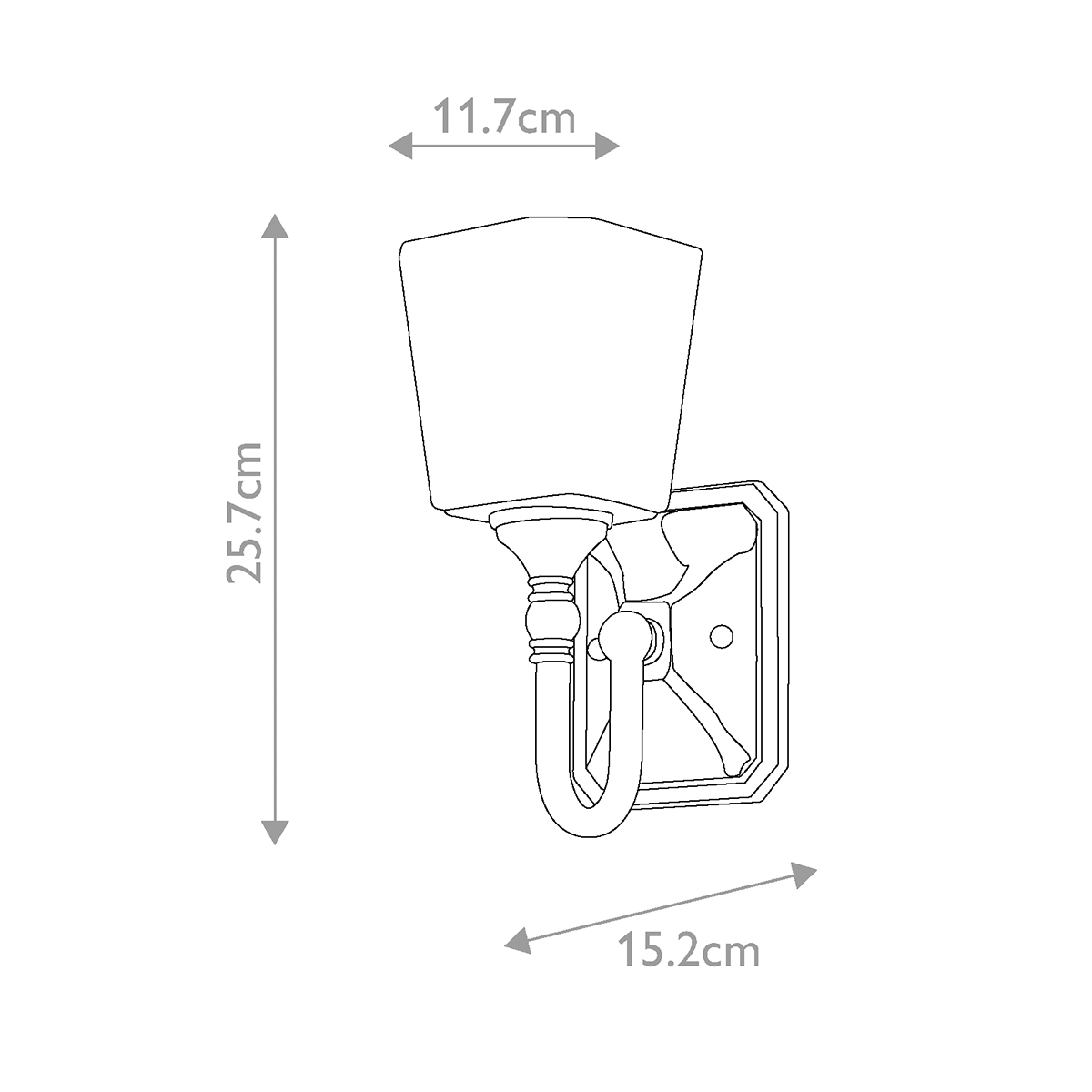 Бра для ванных комнат с белым матовым плафоном квадратной формы на основании цвета хром Feiss в Уфе