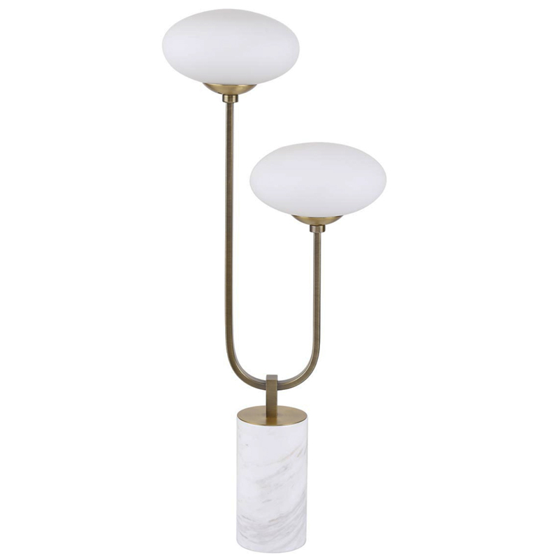 Oval Balls Mushrooms Table Lamp Brass Латунь Прозрачный белый в Уфе | Loft Concept 