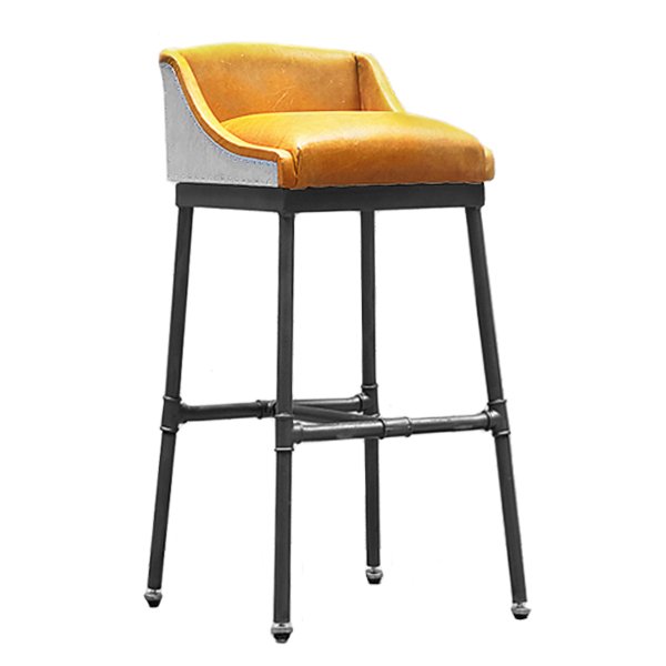 Барный стул Iron Scaffold Bar stool Yellow Желтый Темный хром в Уфе | Loft Concept 