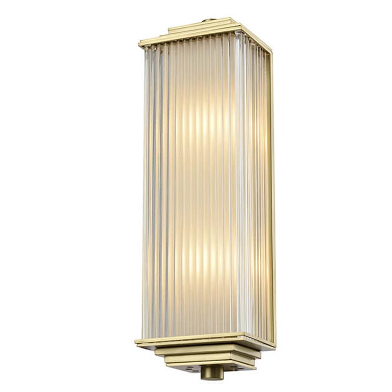 Бра Brion Glass Rectangle Wall Lamp Brass Латунь Прозрачный (Transparent) в Уфе | Loft Concept 