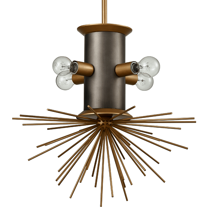 Подвесной светильник Hedgehog Chandelier Латунь в Уфе | Loft Concept 