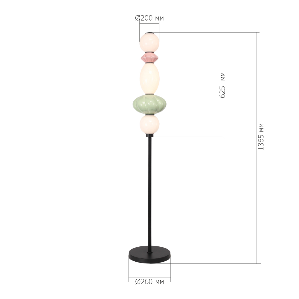 Торшер с фигурными керамическими элементами Fragrant Light в Уфе