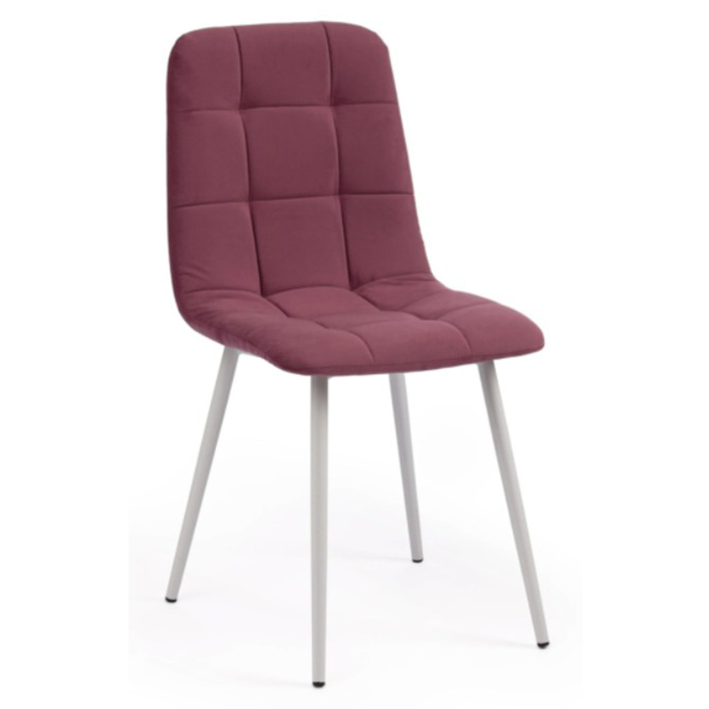 Стул Nancy Velour Plum Chair Сливовый (Plum) Белый в Уфе | Loft Concept 