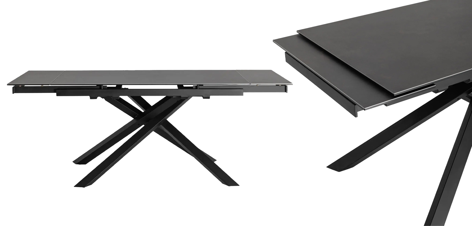 Стол обеденный Bachman раскладной черный - фото №1