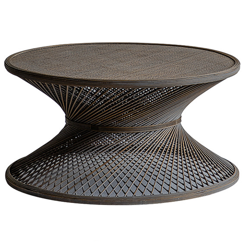 Кофейный стол Zaire Wicker Coffee Table Dark Коричневый в Уфе | Loft Concept 