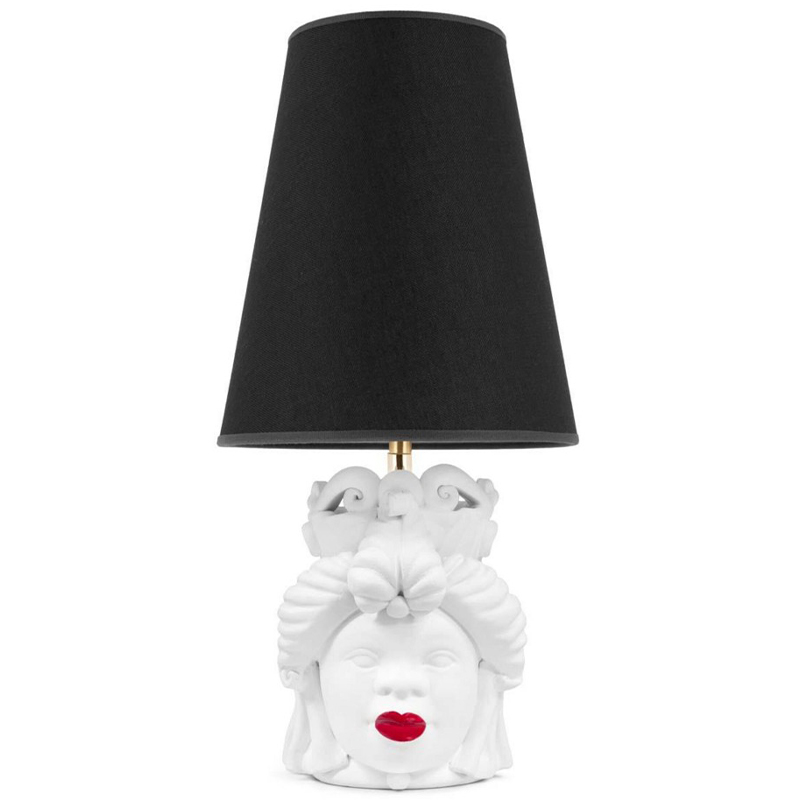 Настольная лампа Table Lamp Moro Lady Small Lipstick Black Белый Черный Красный в Уфе | Loft Concept 