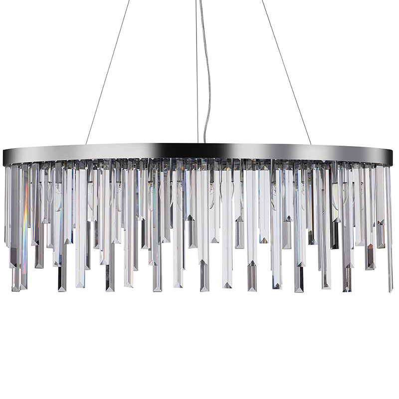 Люстра Bennett Oval Chandelier chrome 90 Хром Прозрачный в Уфе | Loft Concept 