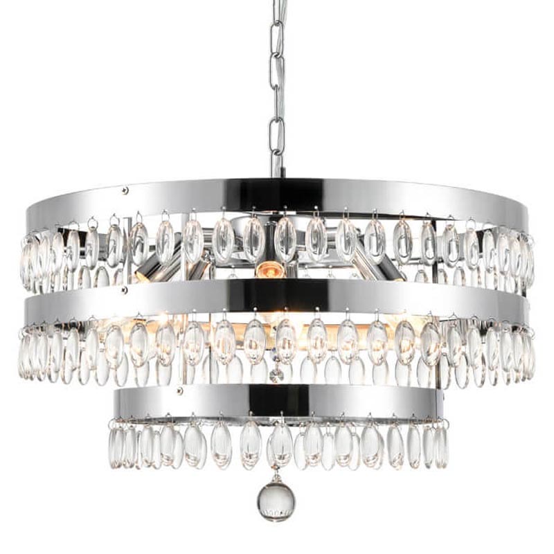 Люстра Oberon Chandelier chrome 50 Прозрачный (Transparent) Хром в Уфе | Loft Concept 