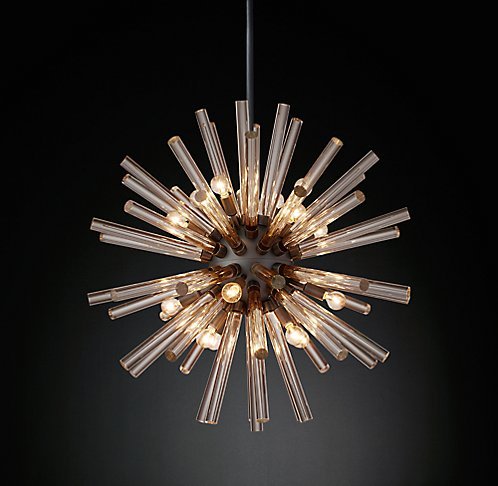 Светильник Crystal Starburst Chandelier Round Черный в Уфе | Loft Concept 