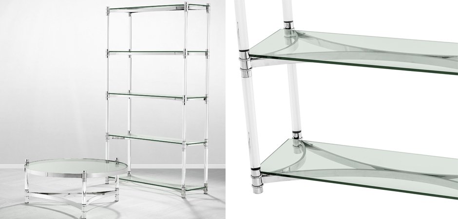 Стеллаж Eichholtz Cabinet Trento Stainless Steel - фото №1