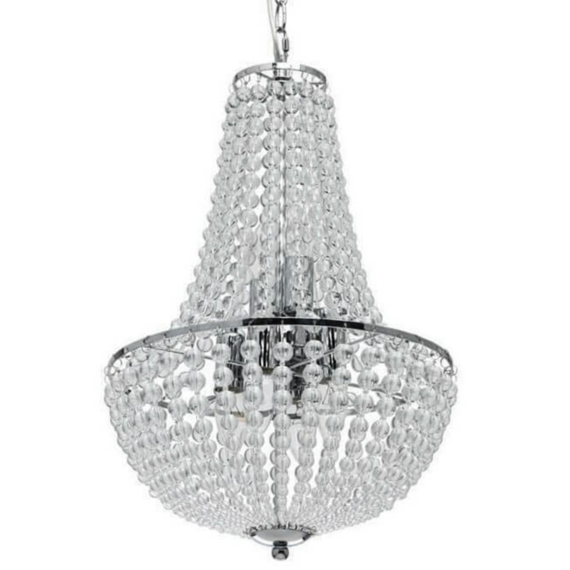 Люстра Virginia Clear Beads Chandelier chrome Хром Прозрачное Стекло в Уфе | Loft Concept 