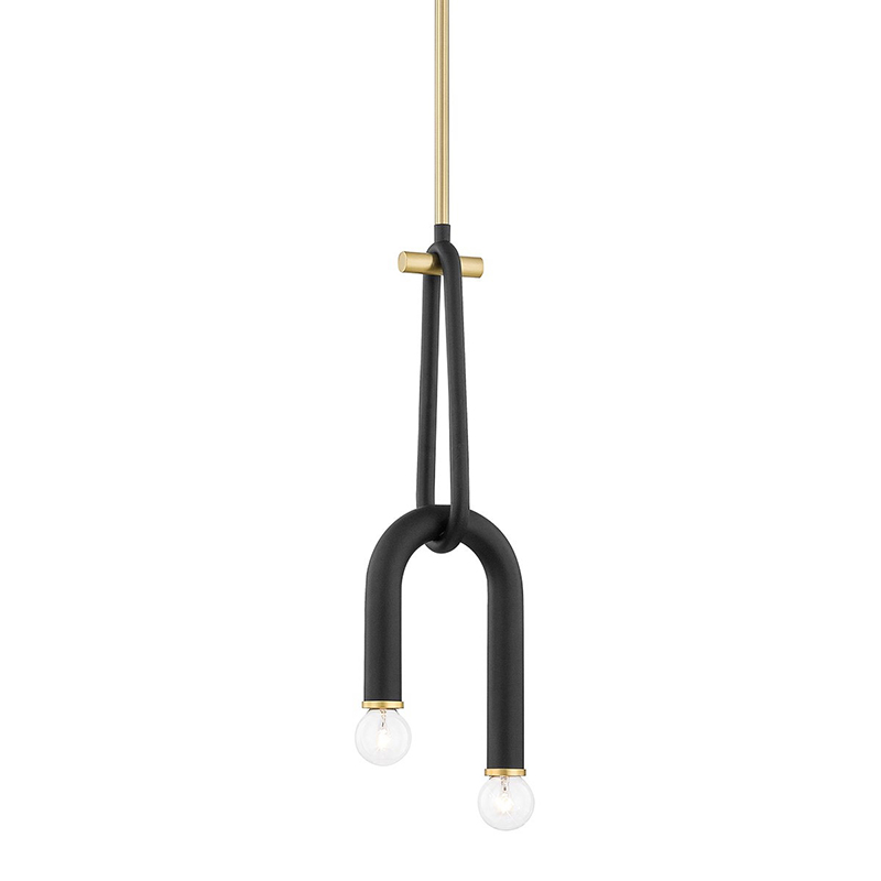 Светильник Paulson floppy pendant gold Черный Золотой в Уфе | Loft Concept 