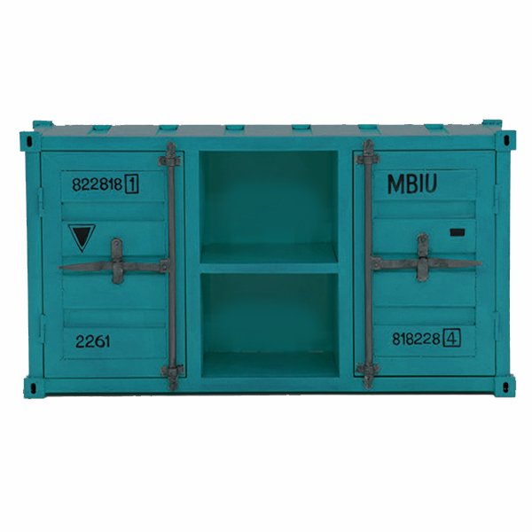 ТВ тумба Морской контейнер Loft TV container turquoise Бирюзовый в Уфе | Loft Concept 