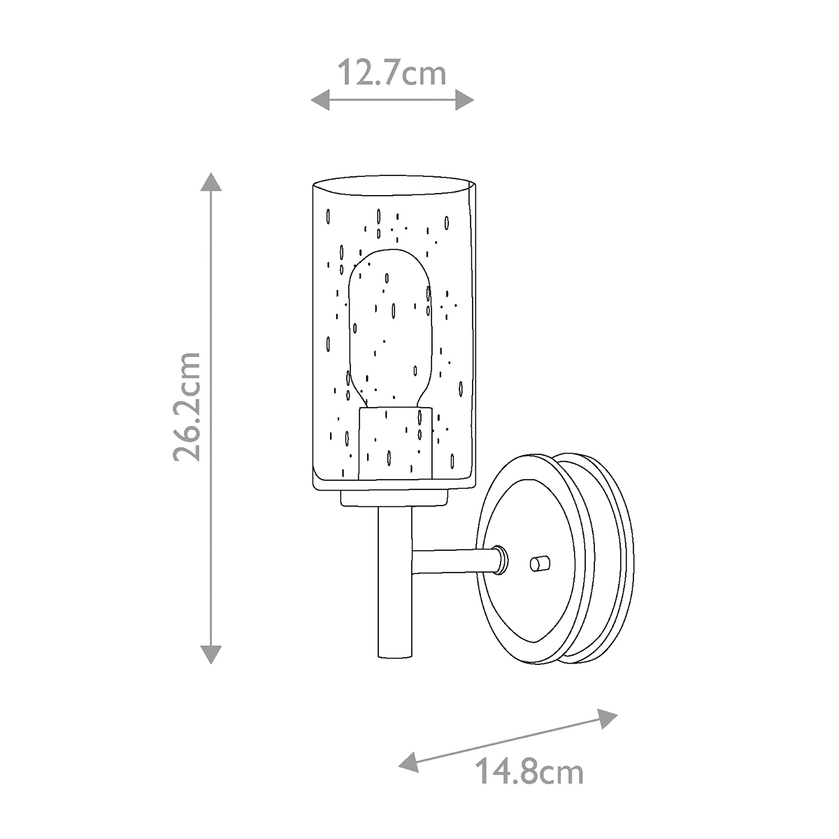 Бра с плафоном в форме цилиндра из прозрачного стекла с пузырьками Hinkley в Уфе