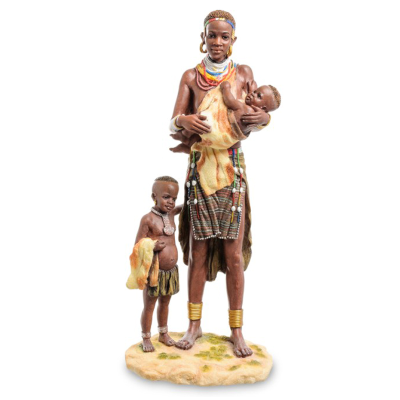 Статуэтка African woman with children Коричневый Мульти в Уфе | Loft Concept 