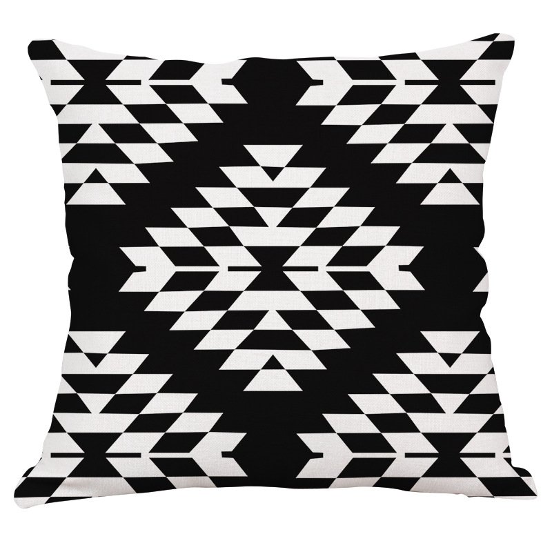 Декоративная подушка Black and White Pattern #3 Черно-белый в Уфе | Loft Concept 