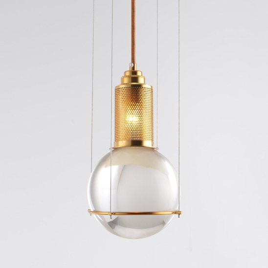 Подвесной светильник CARLYLE COLLECTIVE RAIN DROP PENDANT Латунь Прозрачное Стекло в Уфе | Loft Concept 