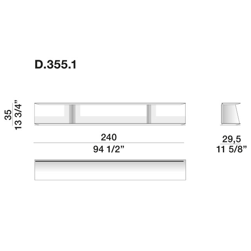 Дизайнерская подвесная полка Gio Ponti D.355.1 - D.355.2 Hanging Bookcase в Уфе