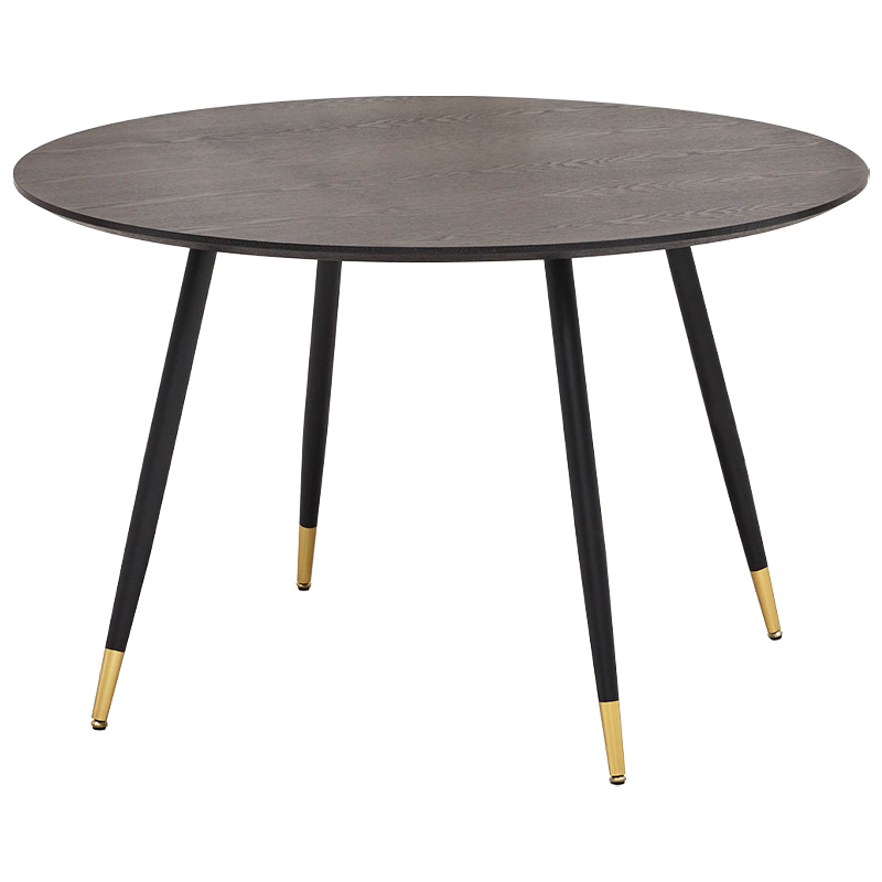 Круглый обеденный стол Mateo Round Dinner Table Коричневый Латунь в Уфе | Loft Concept 