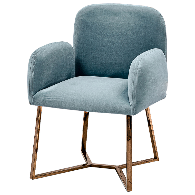 Стул Clifford Stool Pastel Blue Голубой пастельный Розовое золото в Уфе | Loft Concept 