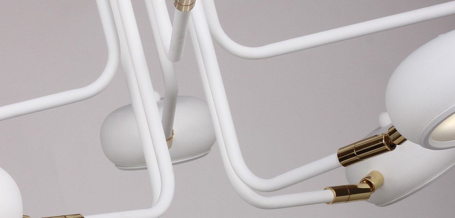 Люстра Curved Stix Chandelier 6 White - Loft-Concept в Уфе