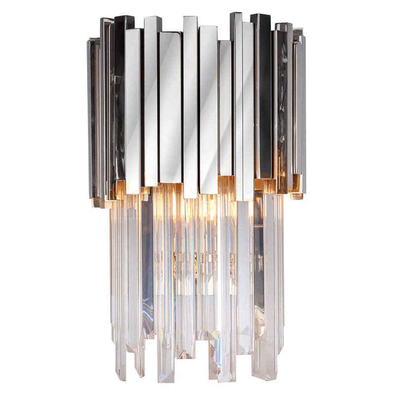 Бра Luxxu Modern Cascade Wall Lamp Silver 40 Прозрачное Стекло Серебряный в Уфе | Loft Concept 