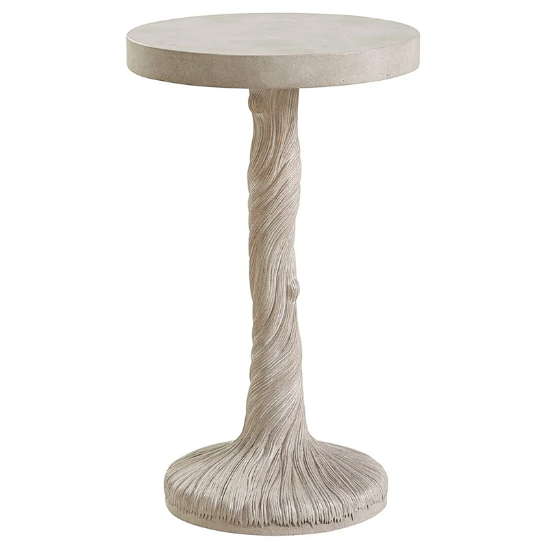 Приставной стол Barclay Butera Malibu Saddle Peak Round Accent Table Бежевый в Уфе | Loft Concept 