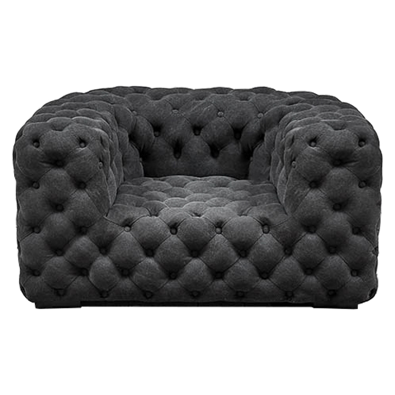 Кресло Soho Tufted Graphite Armchair Графит в Уфе | Loft Concept 