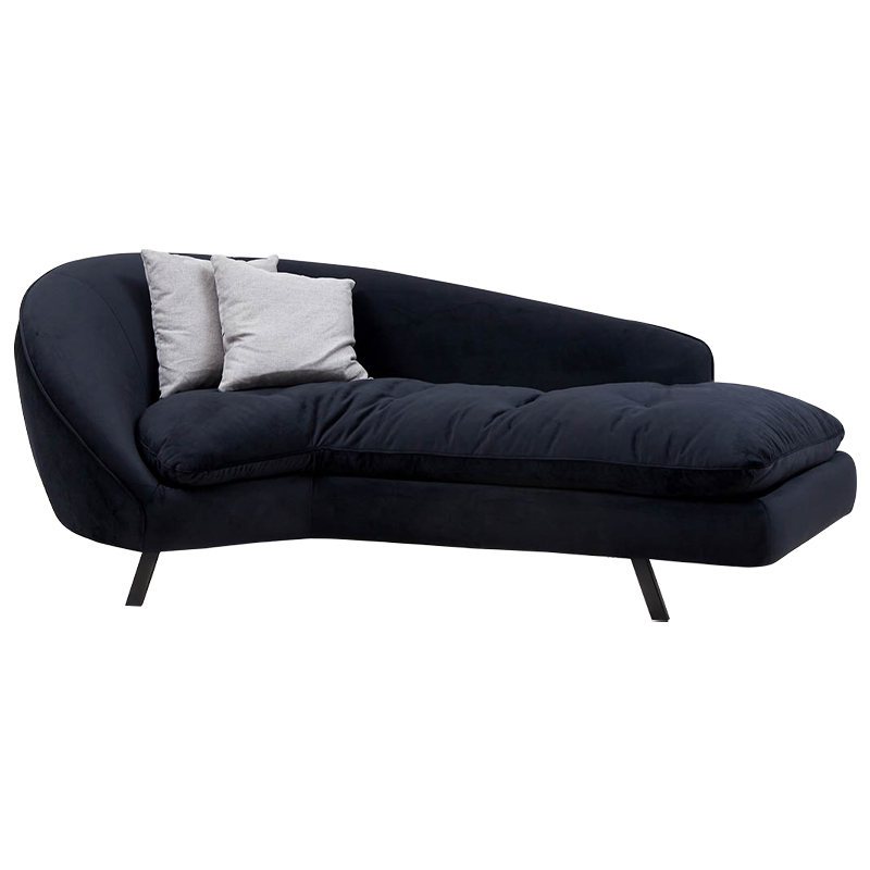 Диван Evangeline Dark Blue Sofa Темно-синий Черный Серый в Уфе | Loft Concept 