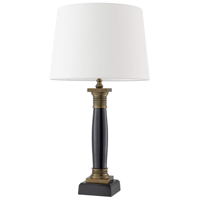 Настольная лампа Eichholtz Table Lamp Napoleon Латунь Черный Белый в Уфе | Loft Concept 