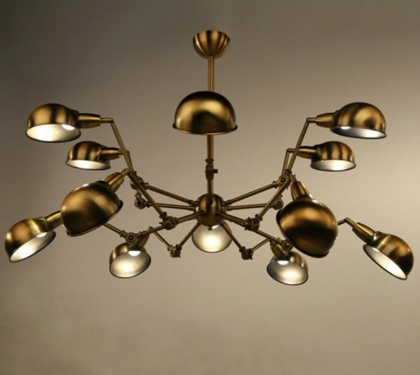 Подвесной светильник Gold Spider Chandelier  в Уфе | Loft Concept 