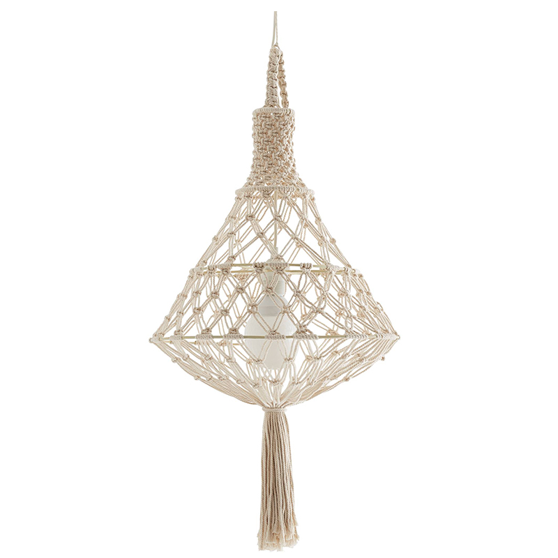 Подвесной светильник Macrame Wicker Hanging lamp Бежевый в Уфе | Loft Concept 