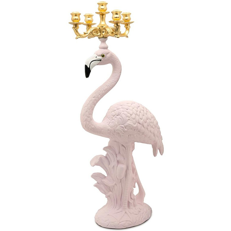 Подсвечник Candleholder Flamingo Bisc. Pink Gold Розовый Золотой в Уфе | Loft Concept 