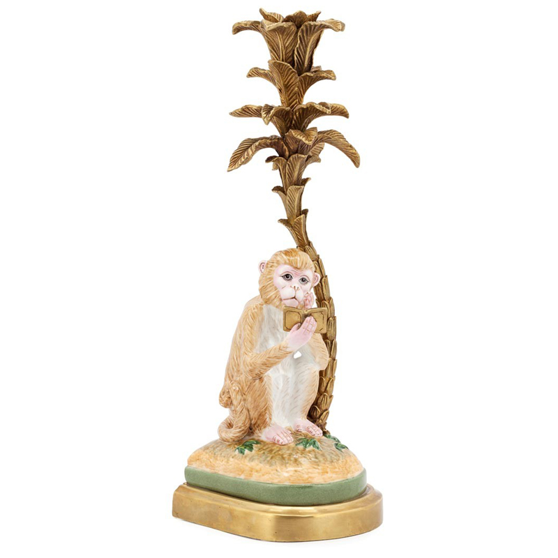 Подсвечник CANDLEHOLDER MONKEY ATLANTIDE L Бежевый Бронза в Уфе | Loft Concept 