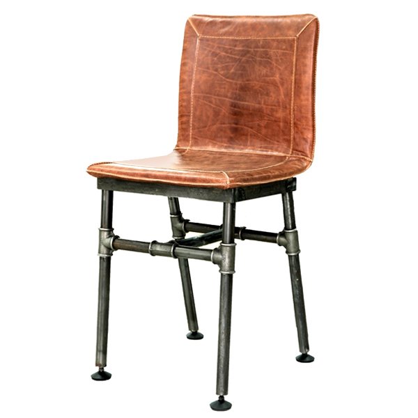 Барный стул Iron Loft Bar stool brown Коричневый винтаж Черный в Уфе | Loft Concept 