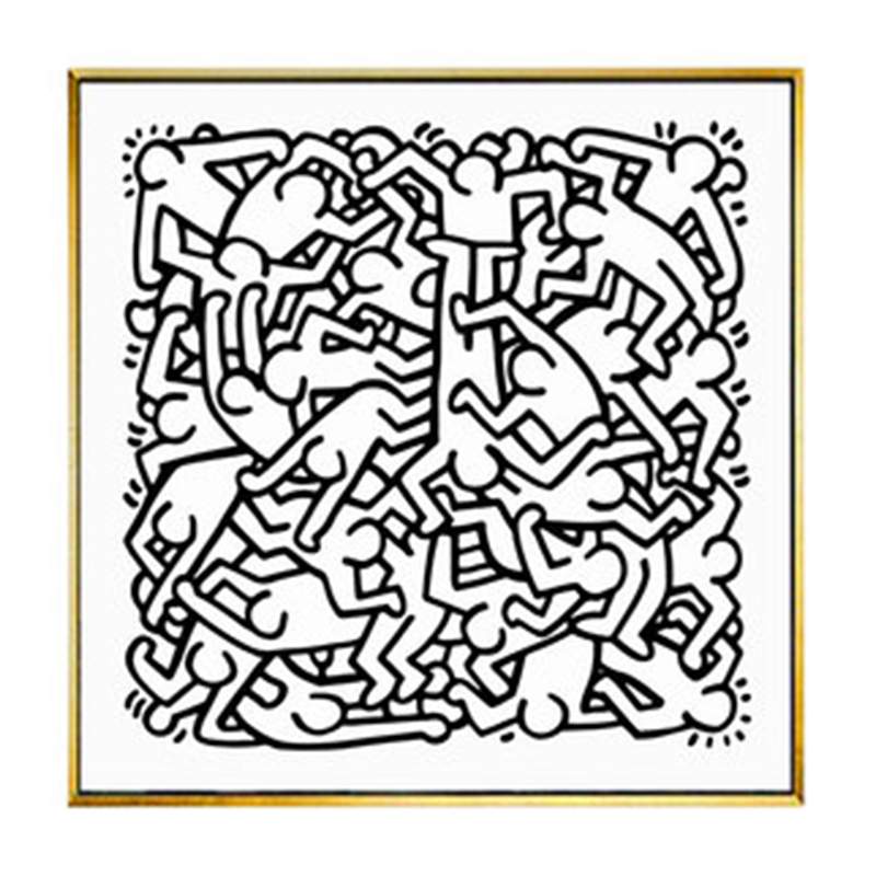 Постер Keith Haring 27 Черно-белый в Уфе | Loft Concept 