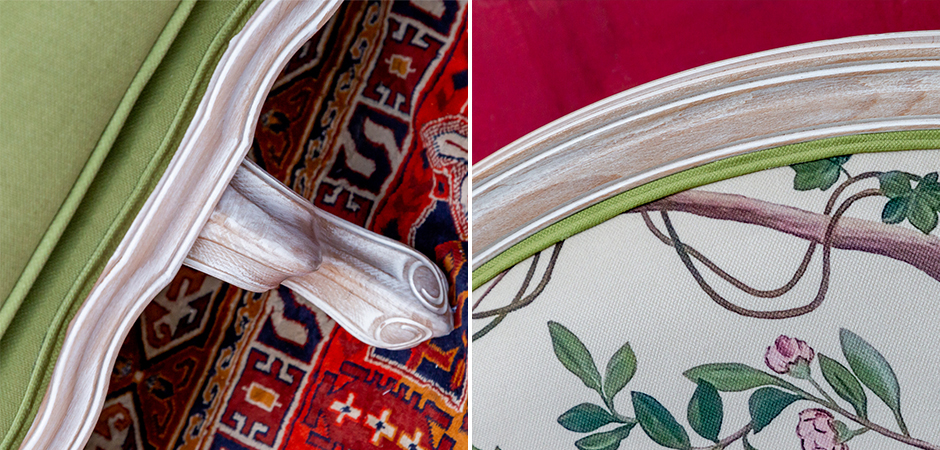 Двухместный диван с зелеными павлинами Emperor