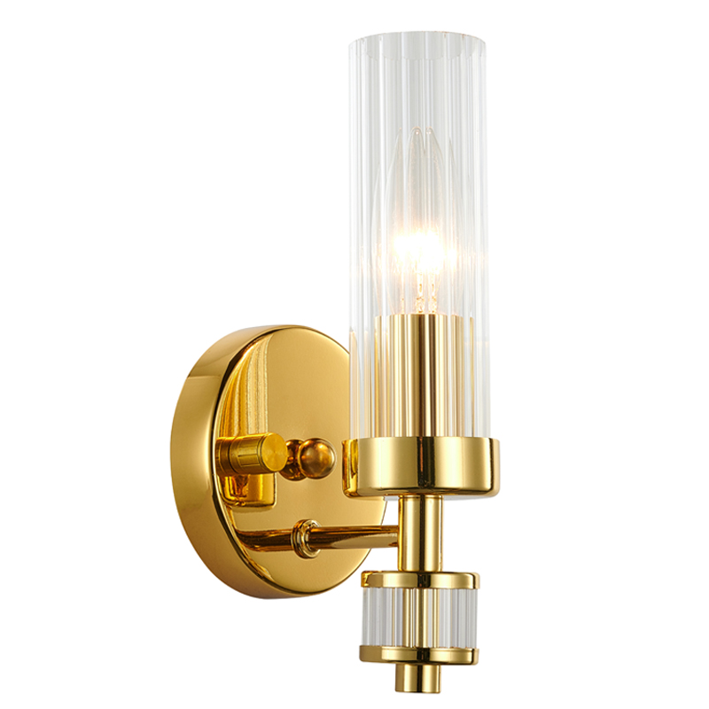 Бра Jeanette Gold Sconce Глянцевое золото Прозрачный в Уфе | Loft Concept 