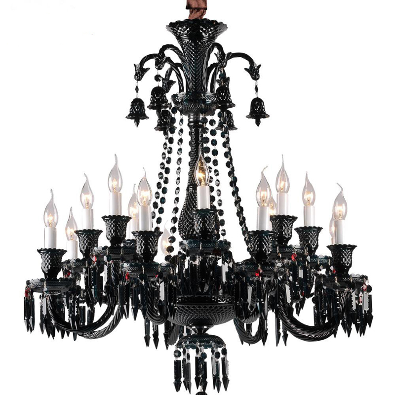 Люстра BACCARAT Zenith Midnight Chandelier 18 Черный в Уфе | Loft Concept 