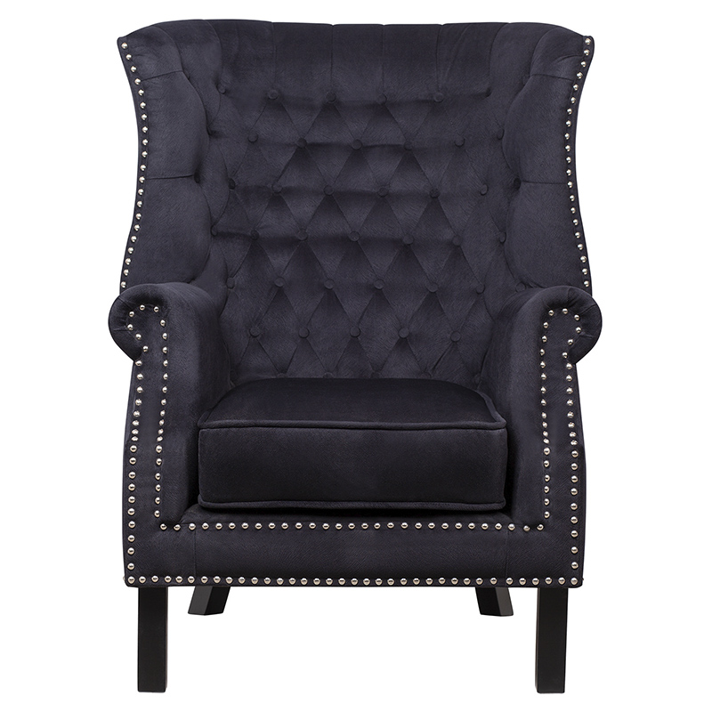 Кресло Charlie Armchair black velour Черный в Уфе | Loft Concept 