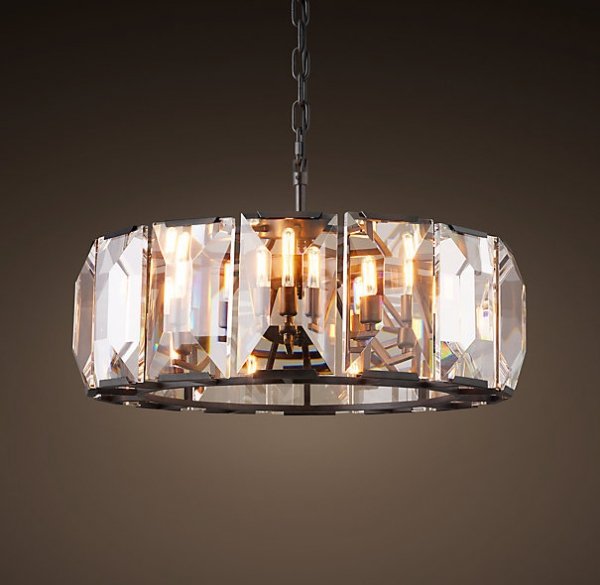 Люстра RH Harlow Crystal Round Chandelier 6 Черный в Уфе | Loft Concept 