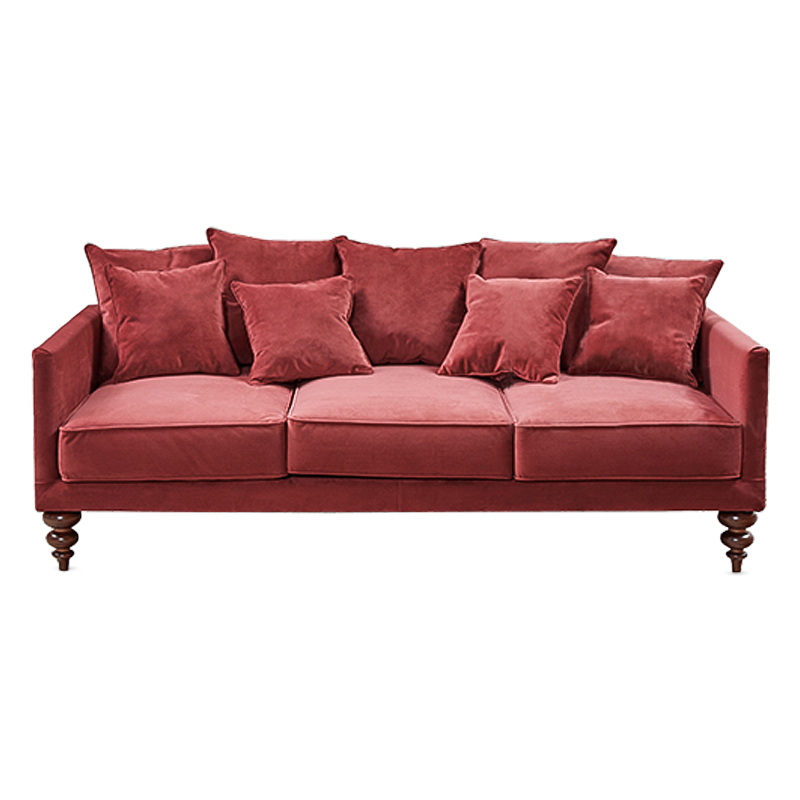 Диван Graceful Details Sofa Crimson Коричневый Малиновый (Crimson) в Уфе | Loft Concept 