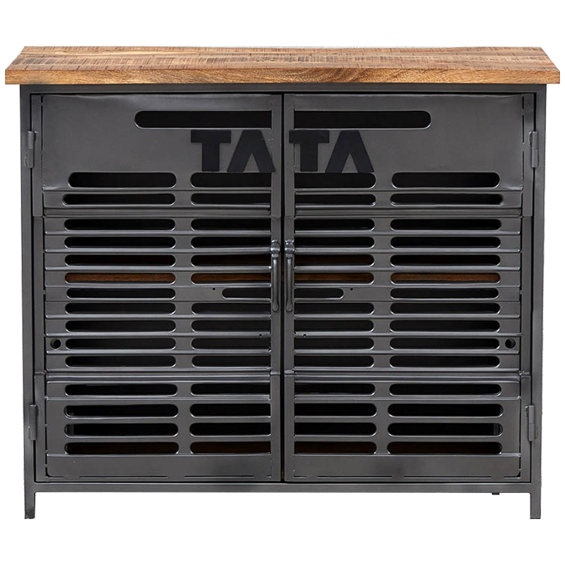 Комод Metal Wood Loft Tata Chest of Drawers Серый Древесина Коричневый Черный в Уфе | Loft Concept 