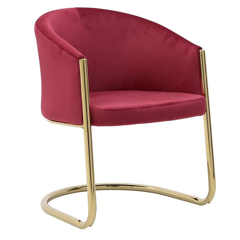 Стул Imelda Chair Crimson Малиновый (Crimson) Глянцевое золото в Уфе | Loft Concept 