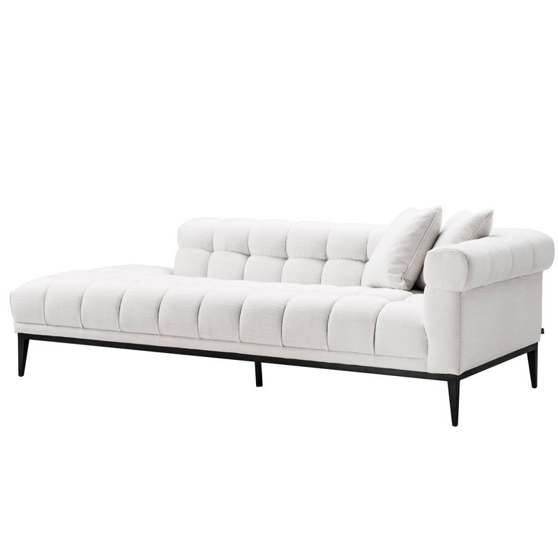 Кушетка Eichholtz Lounge Sofa Aurelio Right Белый Черный в Уфе | Loft Concept 