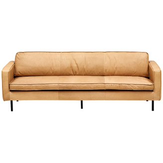 Диван Hubert Beige Leather Sofa Бежевый в Уфе | Loft Concept 