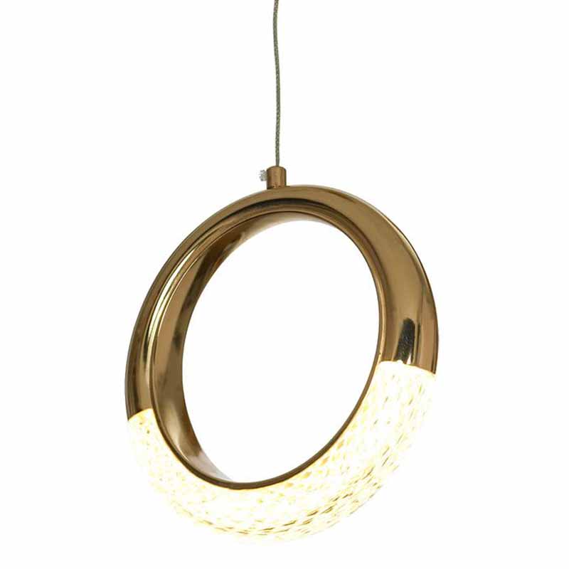 Подвесной светильник Jeziel Ring Hanging lamp Глянцевое золото в Уфе | Loft Concept 